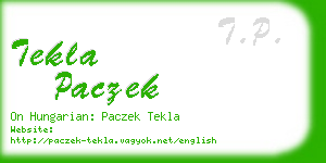 tekla paczek business card